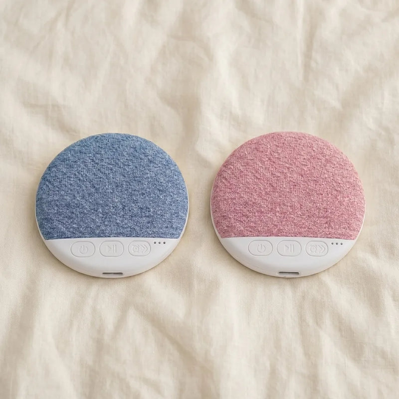 Sleepwisp pillow speaker in blue and pink